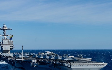 USS Gerald R. Ford (CVN 78) Conducts Group Sail