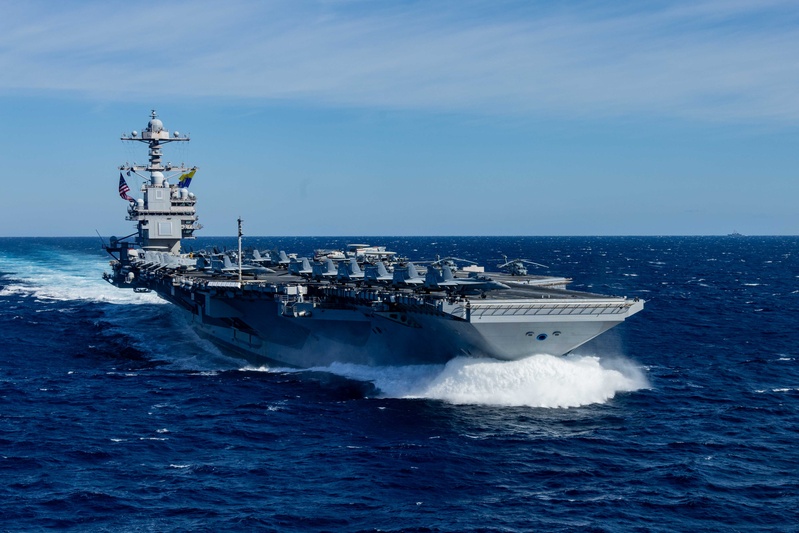 USS Gerald R. Ford (CVN 78) Conducts Group Sail