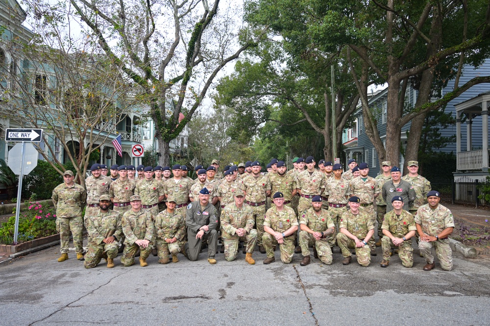 165th Airlift Wing marches in 2024 Savannah Veterans Day Parade