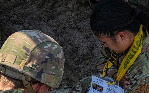 Airmen conduct emergency medical response exercise