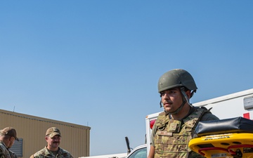 Airmen conduct emergency medical response exercise