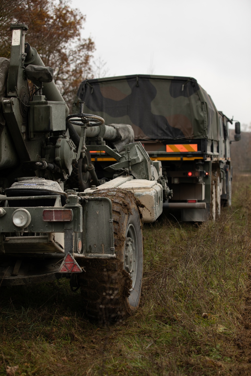 Italian Army artillery battery executes gun emplacement drills during Dynamic Front 25