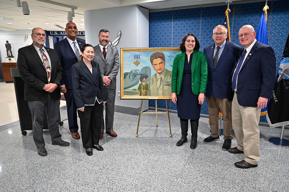 USecAF Dalton, Assist. SecAF Chaudhary DAF unveil Sabu Dastagir painting