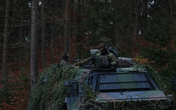 German Army soldiers conduct security operations for Dynamic Front 25