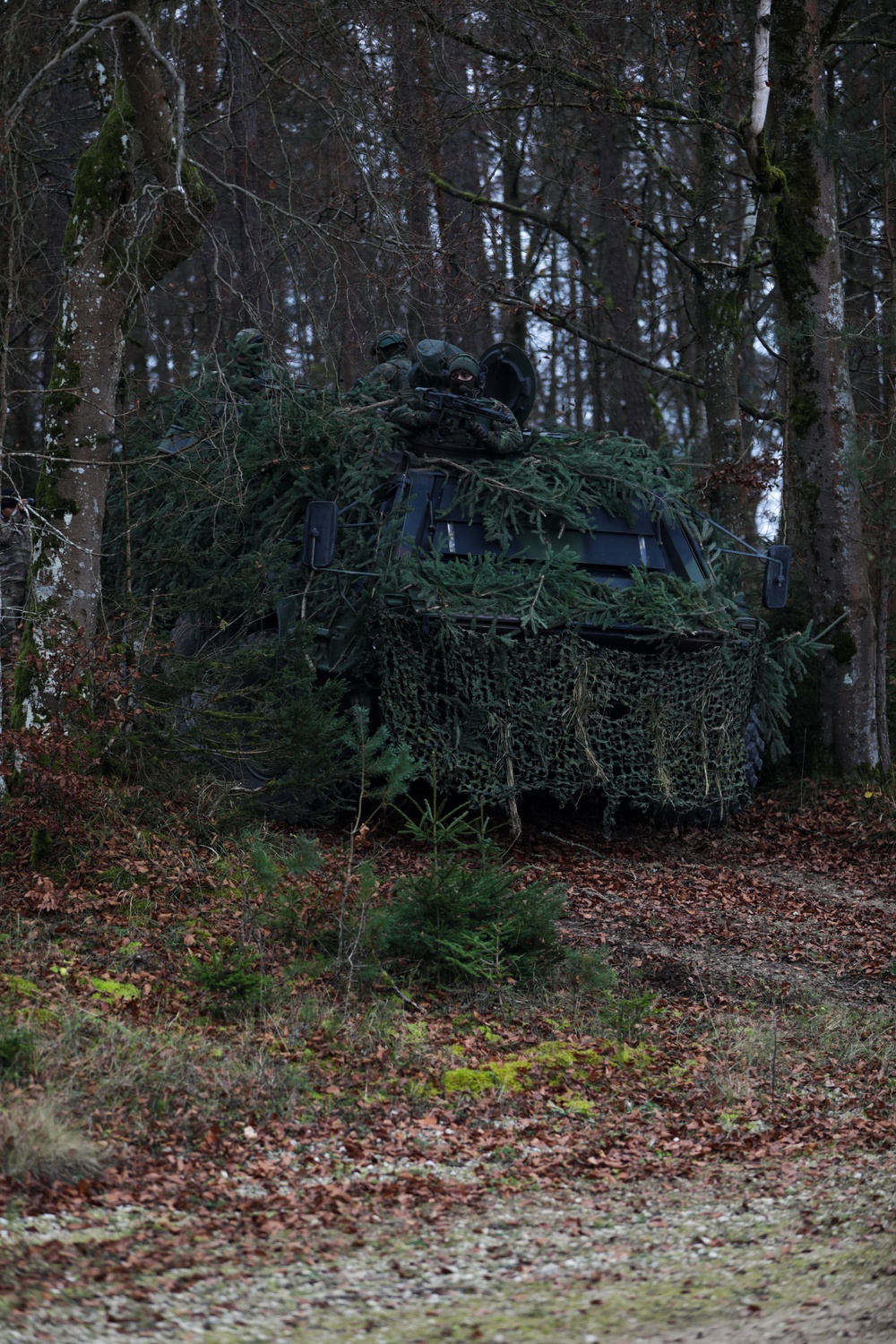 German Army soldiers conduct security operations for Dynamic Front 25