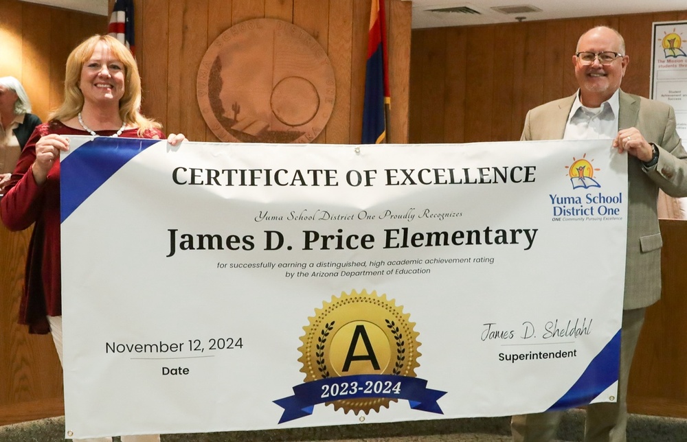 Price Elementary School at YPG earns an A for excellence