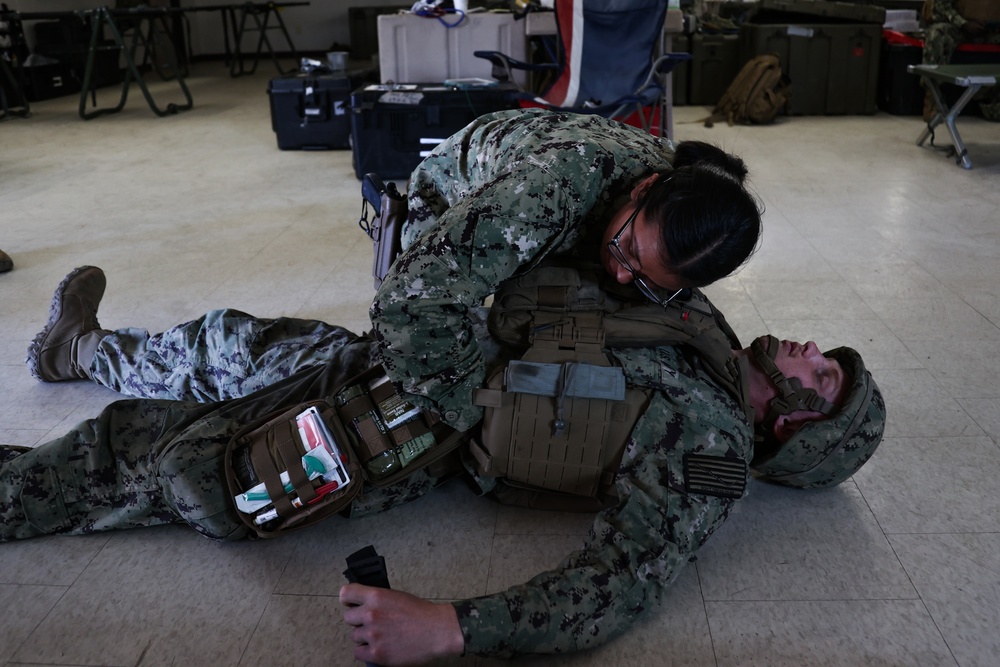 NMCB 4 Corpsman Conduct TCCC Training and MASCAS Drill