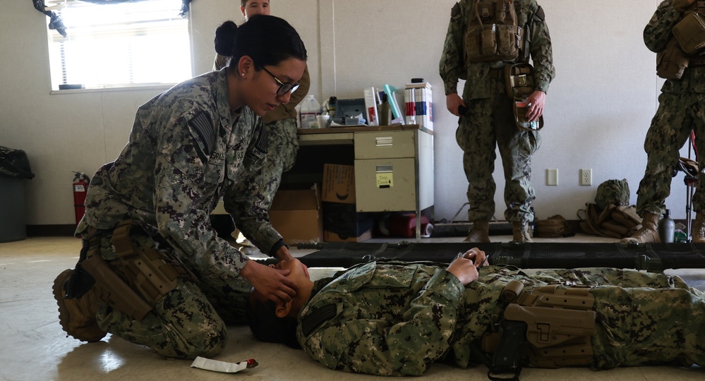 NMCB 4 Corpsman Conduct TCCC Training and MASCAS Drill