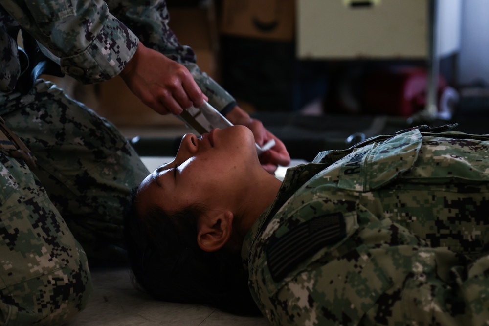 NMCB 4 Corpsman Conduct TCCC Training and MASCAS Drill