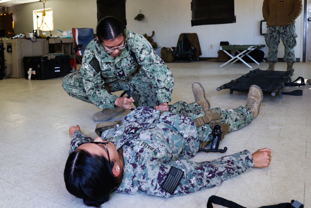 NMCB 4 Corpsman Conduct TCCC Training and MASCAS Drill