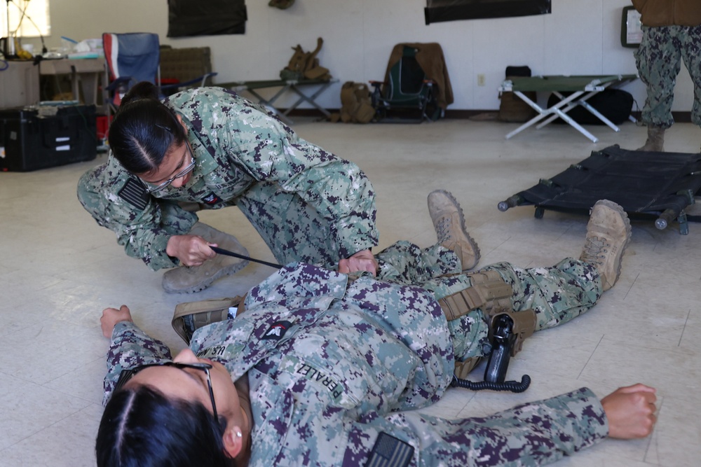 NMCB 4 Corpsman Conduct TCCC Training and MASCAS Drill