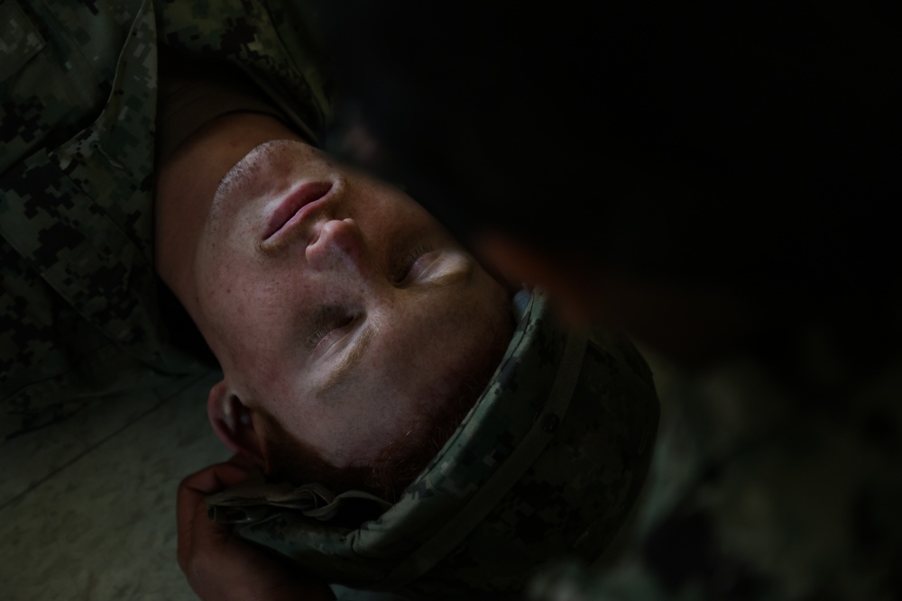 NMCB 4 Corpsman Conduct TCCC Training and MASCAS Drill