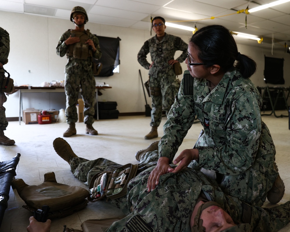 NMCB 4 Corpsman Conduct TCCC Training and MASCAS Drill