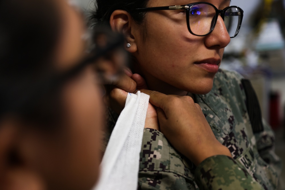 NMCB 4 Corpsman Conduct TCCC Training and MASCAS Drill