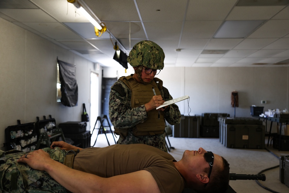 NMCB 4 Corpsman Conduct TCCC Training and MASCAS Drill