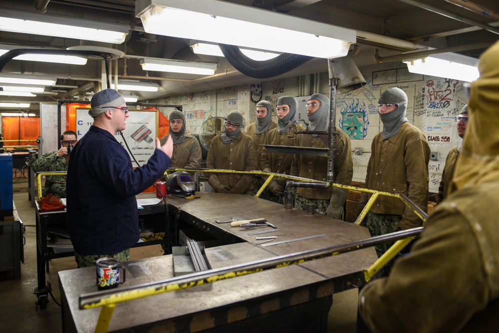 SWESC GL Accession-Level Sailors Practice Welding