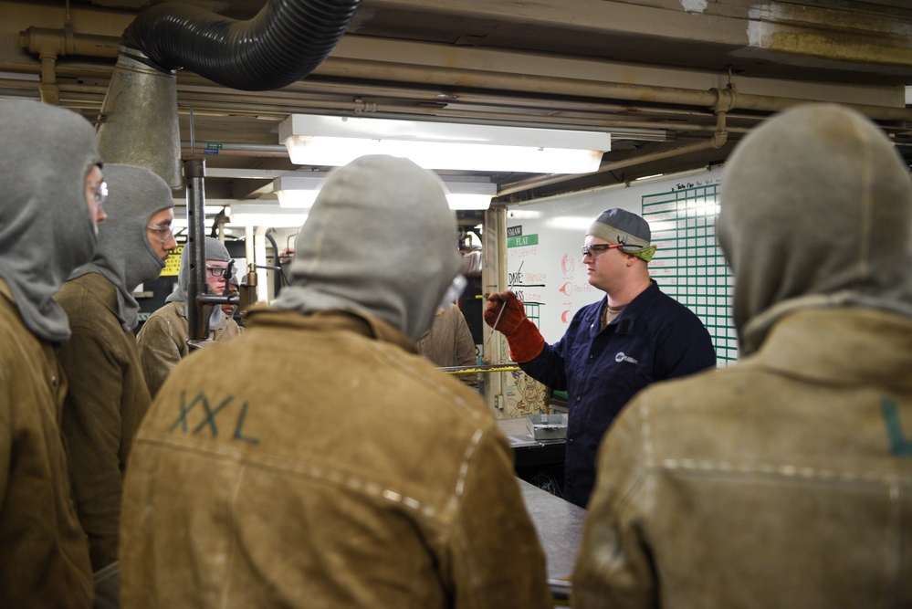 SWESC GL Accession-Level Sailors Practice Welding