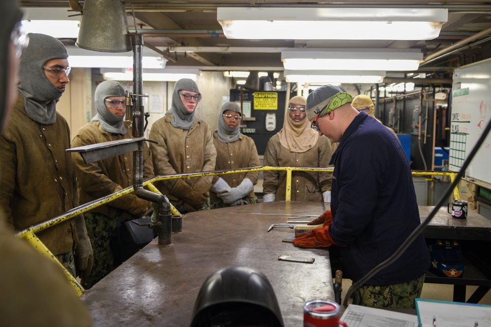 SWESC GL Accession-Level Sailors Practice Welding