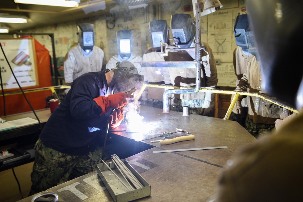 SWESC GL Accession-Level Sailors Practice Welding