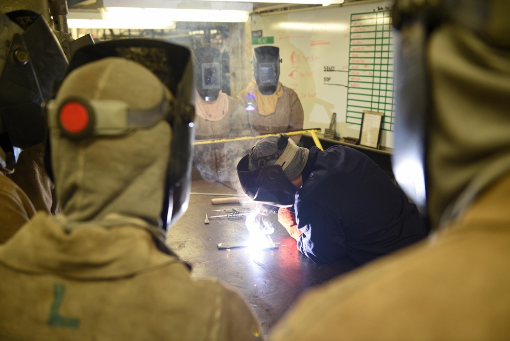 SWESC GL Accession-Level Sailors Practice Welding