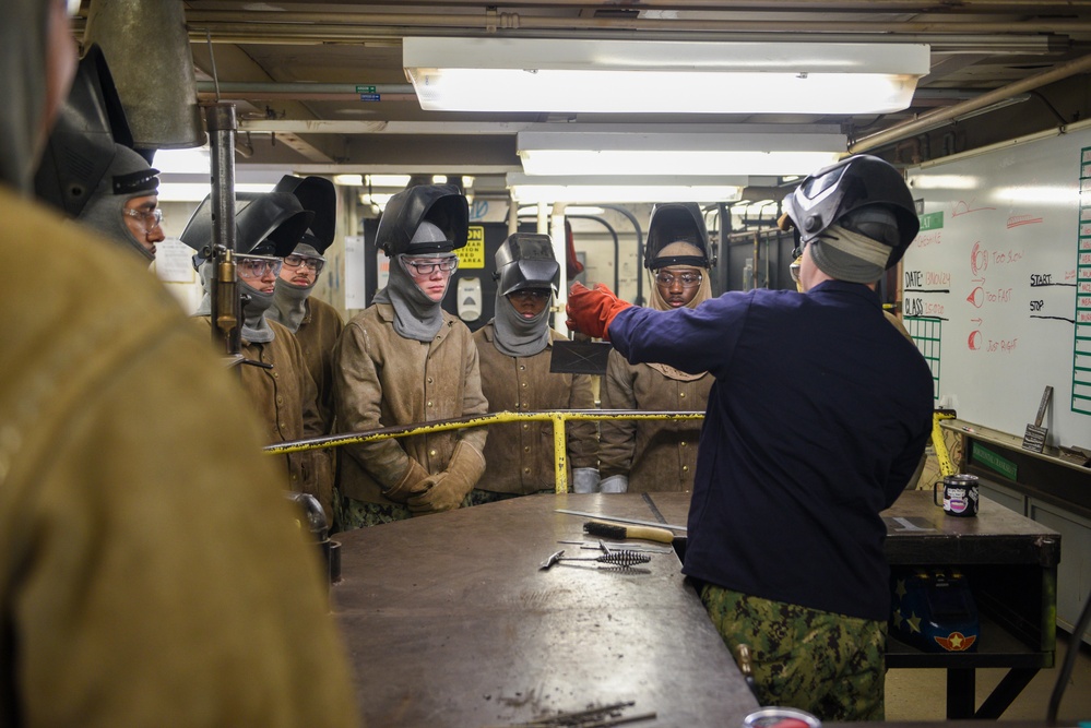 SWESC GL Accession-Level Sailors Practice Welding