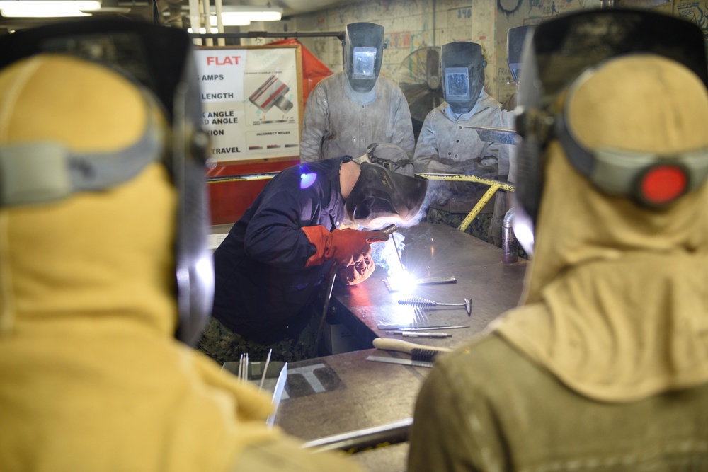 SWESC GL Accession-Level Sailors Practice Welding