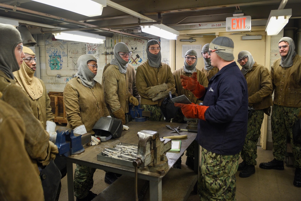 SWESC GL Accession-Level Sailors Practice Welding