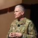 U.S. Air Force Maj. Gen. Sean T. Collins presents during the Senior Leader Workshop