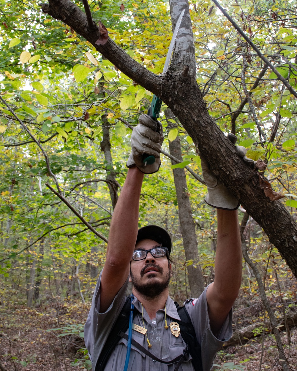 Volunteers and rangers participate in National Public Lands Day cleanup