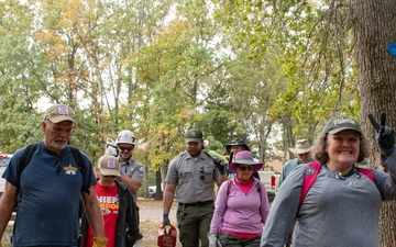 Volunteers and rangers participate in National Public Lands Day cleanup