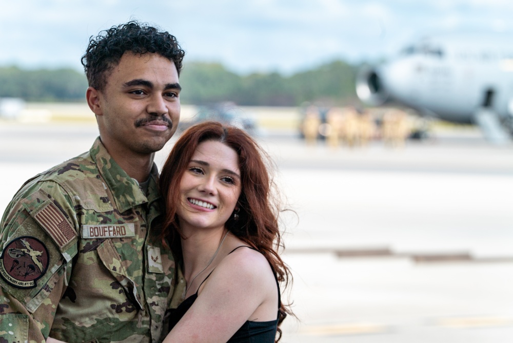 14th AS, 437th AMXS Airmen return home after supporting global mobility mission