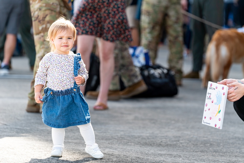 14th AS, 437th AMXS Airmen return home after supporting global mobility mission