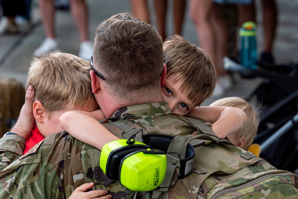 14th AS, 437th AMXS Airmen return home after supporting global mobility mission