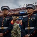 U.S. service members participate in Salute to Service NFL game