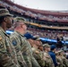 U.S. service members participate in Salute to Service NFL game