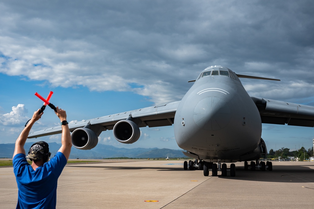 C-5M delivers medical supplies to Soto Cano Air Base