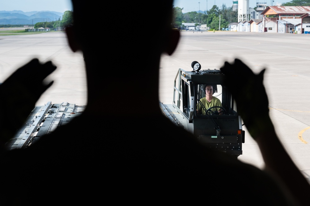 C-5M delivers medical supplies to Soto Cano Air Base