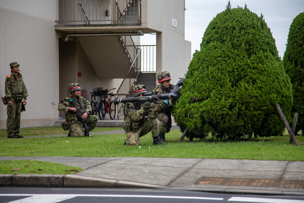 JGSDF defend MCAS Iwakuni during a simulate a small boat raid during KS25