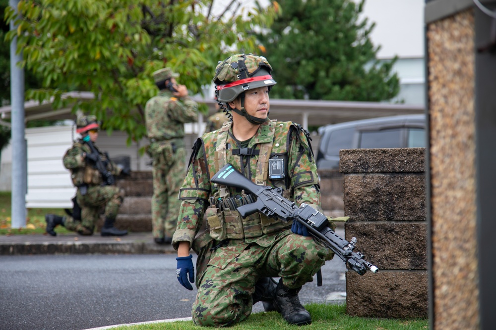 JGSDF defend MCAS Iwakuni during a simulate a small boat raid during KS25