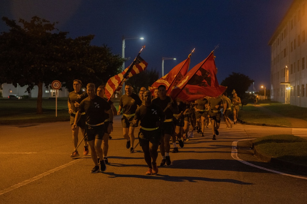 3rd MLG Conducts 249th Marine Corps Birthday Moto Run and Cake Ceremony