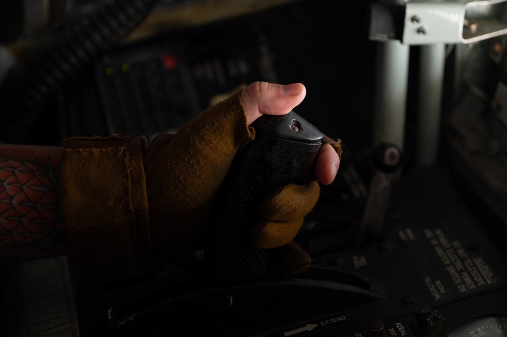 U.S. KC-135 refuels aircraft over CENTCOM