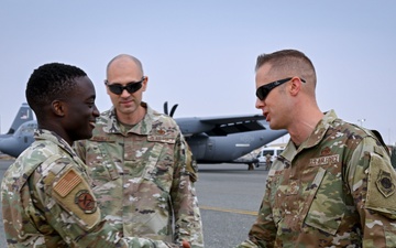 AFCENT command chief visits with 386 AEW Airmen