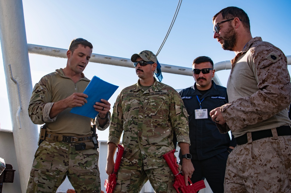 Georgia Coast Guard complete a Visit, Board, Search and Seizure training during Phoenix Express 2024