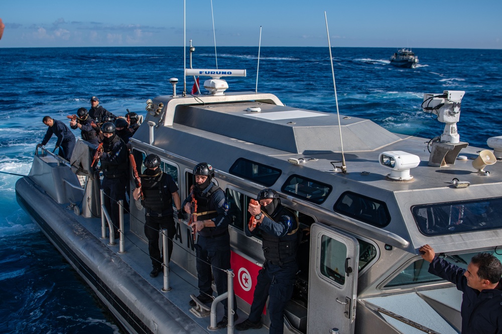 Georgia Coast Guard complete a Visit, Board, Search and Seizure training during Phoenix Express 2024