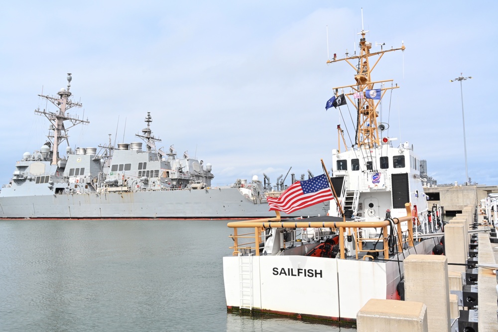 US Coast Guard hosts Gabon delegation aboard Coast Guard Cutter Sailfish