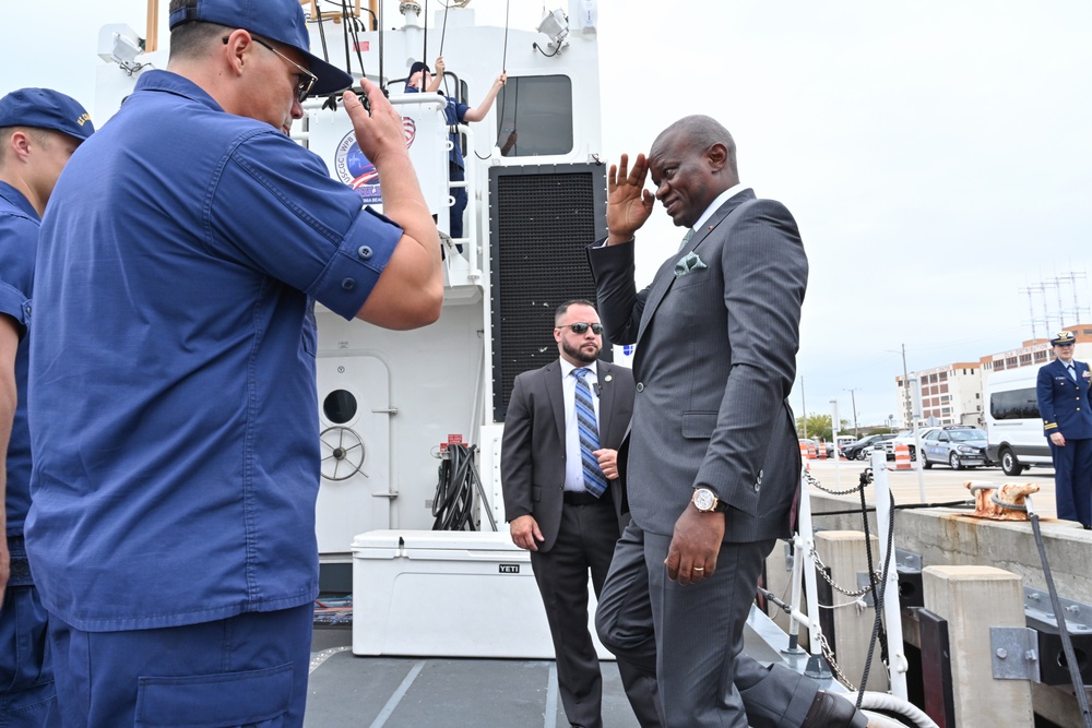 US Coast Guard hosts Gabon delegation aboard Coast Guard Cutter Sailfish