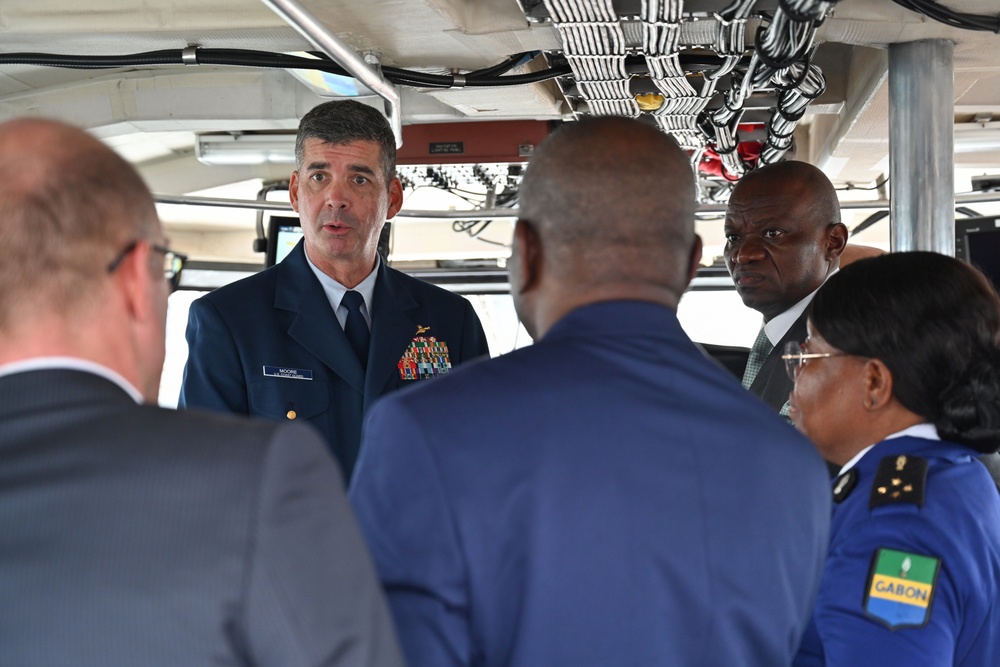 US Coast Guard hosts Gabon delegation aboard Coast Guard Cutter Sailfish