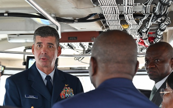 US Coast Guard hosts Gabon delegation aboard Coast Guard Cutter Sailfish