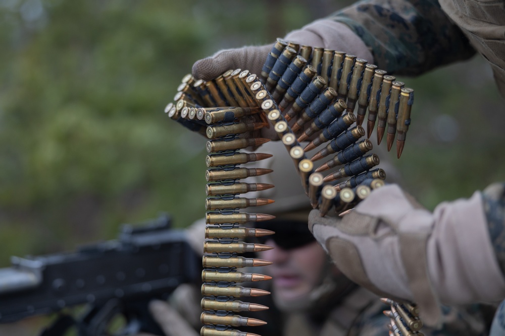 U.S. Marines Conduct Live Fire Crew Served Range