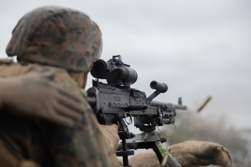 U.S. Marines Conduct Live Fire Crew Served Range